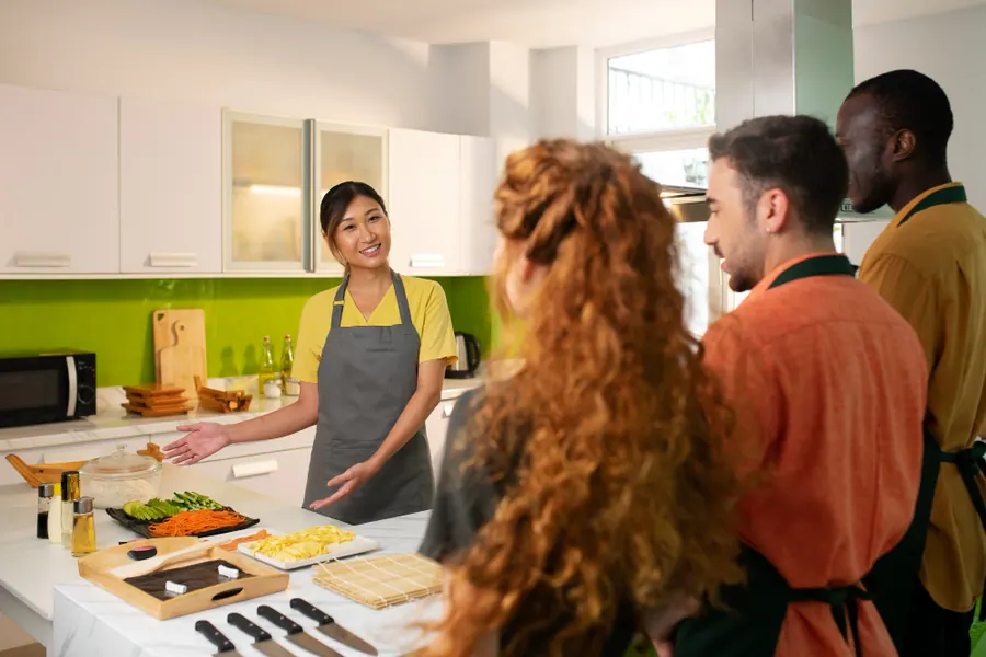 Treinamento prático de manipuladores em cozinha profissional